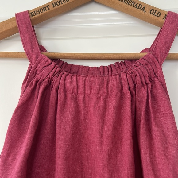 Nicole Miller Linen Halter Top in Dark Pink/Mauve Size Large - Picture 3 of 8